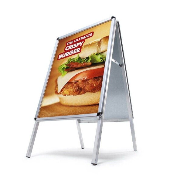 Showdown® Displays Kundenstopper silber DIN B0 2 Fächer 104,5 x 102,8 x 156,8 cm, 1 St.
