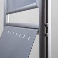 Showdown® Displays Kundenstopper silber DIN A1 2 Fächer 71,5 x 50,0 x 185,0 cm, 1 St.