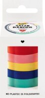 folia Geschenkband RAINBOW satiniert mint, dunkelblau,...
