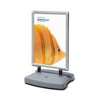 Showdown® Displays Kundenstopper Windtalker silber...