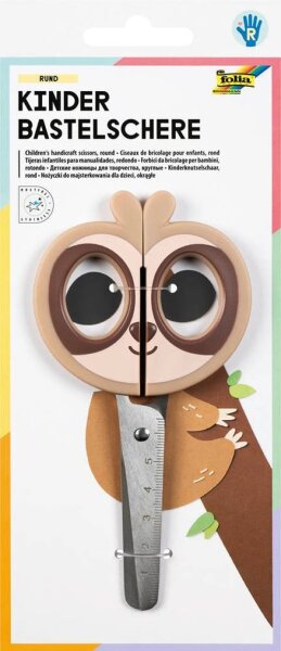 folia Kinderschere SLOTH braun 16,0 cm