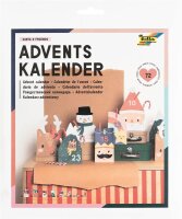 folia Adventskalender SANTA & FRIENDS mehrfarbig
