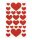 folia Moosgummi Glitter-Sticker HEARTS LOVE rot, hellrosa 50 St.