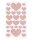 folia Moosgummi Glitter-Sticker HEARTS LOVE rot, hellrosa 50 St.