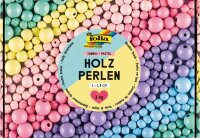 folia Holzperlen PASTEL mehrfarbig 2.000 St.