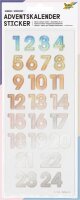 folia Adventskalenderzahlen NUMBERS IRIDESCENT irisierend...
