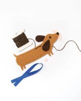 folia Nähset Mini Filzinies DACKEL braun