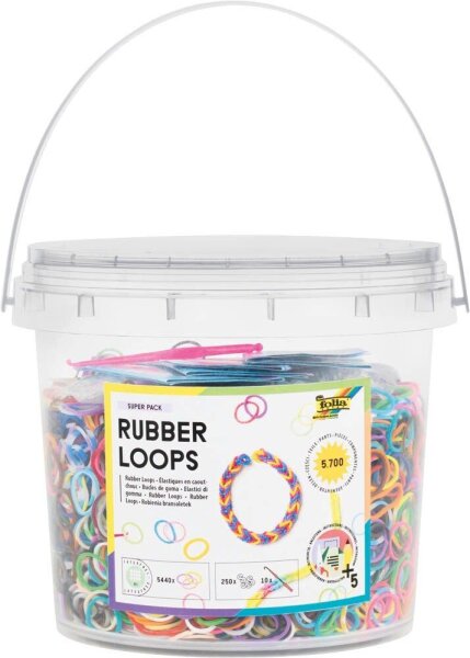 folia Gummifaden Rubber Loops mehrfarbig 5.700 St.