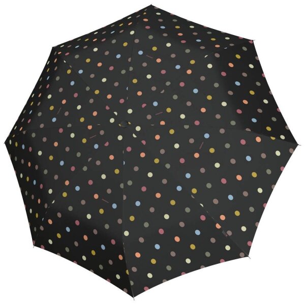 reisenthel® Regenschirm pocket classic dots schwarz/bunt bedruckt, 1 St.