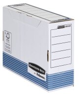 Bankers Box Archivboxen Bankers Box weiß/blau 10,8 x 26,5 x 32,7 cm, 10 St.