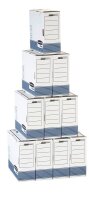Bankers Box Archivboxen Bankers Box weiß/blau 10,8 x 26,5 x 32,7 cm, 10 St.