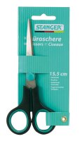 STANGER Schere stainless schwarz-grün 15,5 cm