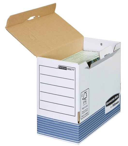 Bankers Box Archivboxen Bankers Box weiß/blau 15,5 x 26,5 x 32,7 cm, 10 St.