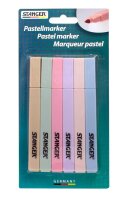 STANGER Pastell Textmarker farbsortiert, 6 St.