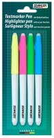 STANGER Eraser Textmarker farbsortiert, 4 St.