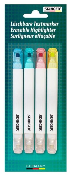 STANGER Metallic Textmarker farbsortiert, 4 St.