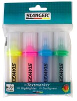 STANGER transparent Textmarker farbsortiert, 4 St.  (...