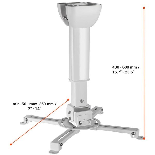 celexon Beamer-Deckenhalterung MultiCel 4060 Pro weiß