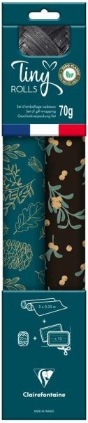 Clairefontaine Geschenkpapier Set Tiny Rolls mehrfarbig, 5,0 m