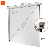 celexon Rolloleinwand Professional 1:1, 200 x 200 cm Projektionsfläche