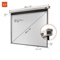 celexon Rolloleinwand Professional 4:3, 234 x 176 cm Projektionsfläche