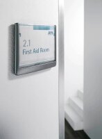DURABLE Türschild CLICK SIGN Kunststoff grau DIN A5 21,0 x 14,8 cm, 1 St.