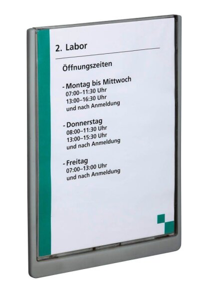 DURABLE Türschild CLICK SIGN Kunststoff grau DIN A4 21,0 x 29,7 cm, 1 St.