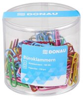 DONAU Büroklammern farbsortiert kunststoffüberzogen, 150 St.