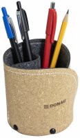 DONAU Stiftehalter braun Recyclingleder/Filz 2...