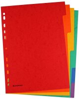 DONAU Register DIN A4 Vollformat 6 rot, orange, gelb,...