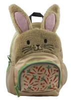 DONAU Kindergartenrucksack Hase Kunstfaser braun
