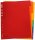 DONAU Register DIN A4+ Überbreite 6 rot, orange, gelb, grün, blau, lila 6-teilig, 1 Satz