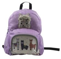 DONAU Kindergartenrucksack Lama Kunstfaser lila