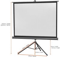 celexon Stativleinwand Economy 4:3, 158 x 118 cm Projektionsfläche