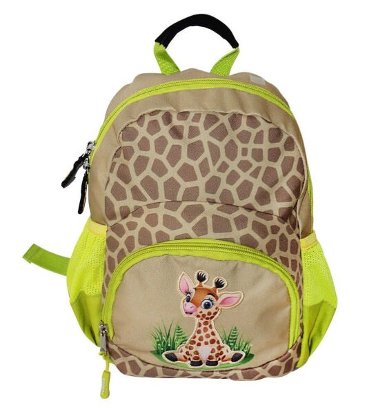DONAU Kindergartenrucksack Mini Giraffe Kunstfaser braun/gelb