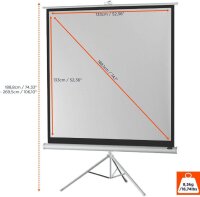 celexon Stativleinwand Economy 1:1, 133 x 133 cm Projektionsfläche