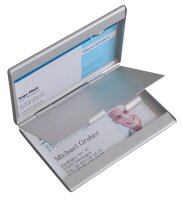 SIGEL Visitenkartenetui silber, für bis zu 30...