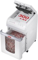 HSM shredstar Autofeed X300 Aktenvernichter mit Partikelschnitt P-4, 4 x 12 mm, bis 300 Blatt, weiß