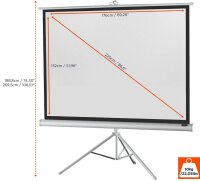 celexon Stativleinwand Economy 4:3, 176 x 132 cm Projektionsfläche