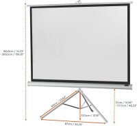 celexon Stativleinwand Economy 4:3, 176 x 132 cm Projektionsfläche