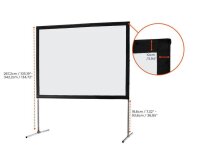 celexon Faltrahmenleinwand für Frontprojektion Mobil Expert 4:3, 305 x 229 cm Projektionsfläche