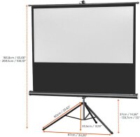 celexon Stativleinwand Economy 16:9, 133 x 75 cm Projektionsfläche  ( 1090259 )