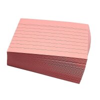 Karteikarten DIN A7 rosa liniert, 100 St.