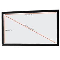 celexon Zusatz-Leinwandtuch für Faltrahmen (Frontprojektion) Mobil Expert 4:3, 203 x 114 cm Projektionsfläche