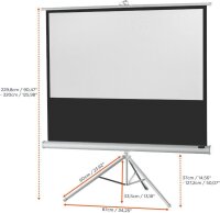 celexon Stativleinwand Economy 16:9, 244 x 138 cm Projektionsfläche