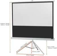 celexon Stativleinwand Economy 16:9, 219 x 123 cm Projektionsfläche