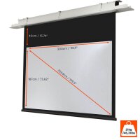 celexon Deckeneinbau-Leinwand Motor Expert 16:10, 300 x 187 cm Projektionsfläche