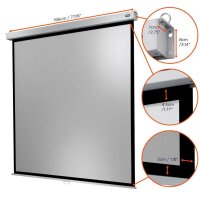 celexon Rolloleinwand Professional Plus 1:1, 180 x 180 cm Projektionsfläche