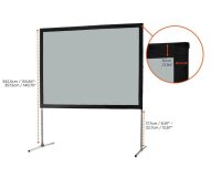 celexon Faltrahmenleinwand für Rückprojektion Mobil Expert 4:3, 406 x 305 cm Projektionsfläche