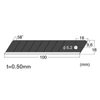 NT Cuttermesser-Klingen BL13P black blade schwarz 18,0...